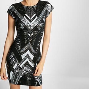 Express Deco Sequin Embellished Sheath Dress